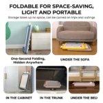 Lightweight and portable children's drawing board featuring one-second folding for easy space-saving storage under the sofa or in the trunk.