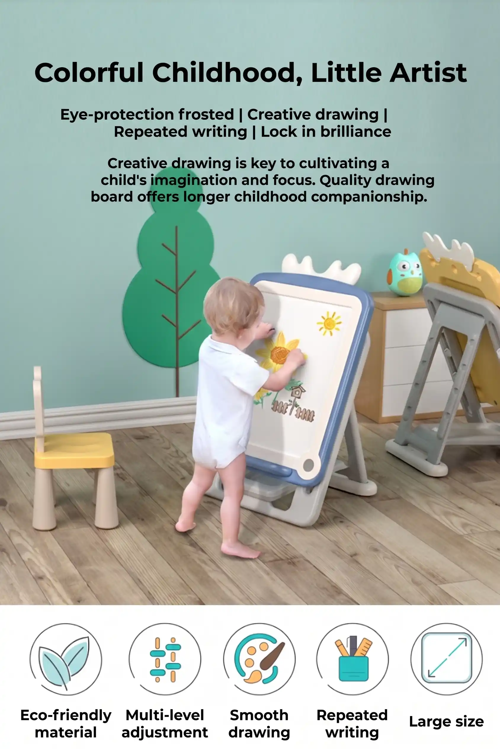 antler style folding easel — product detail page1