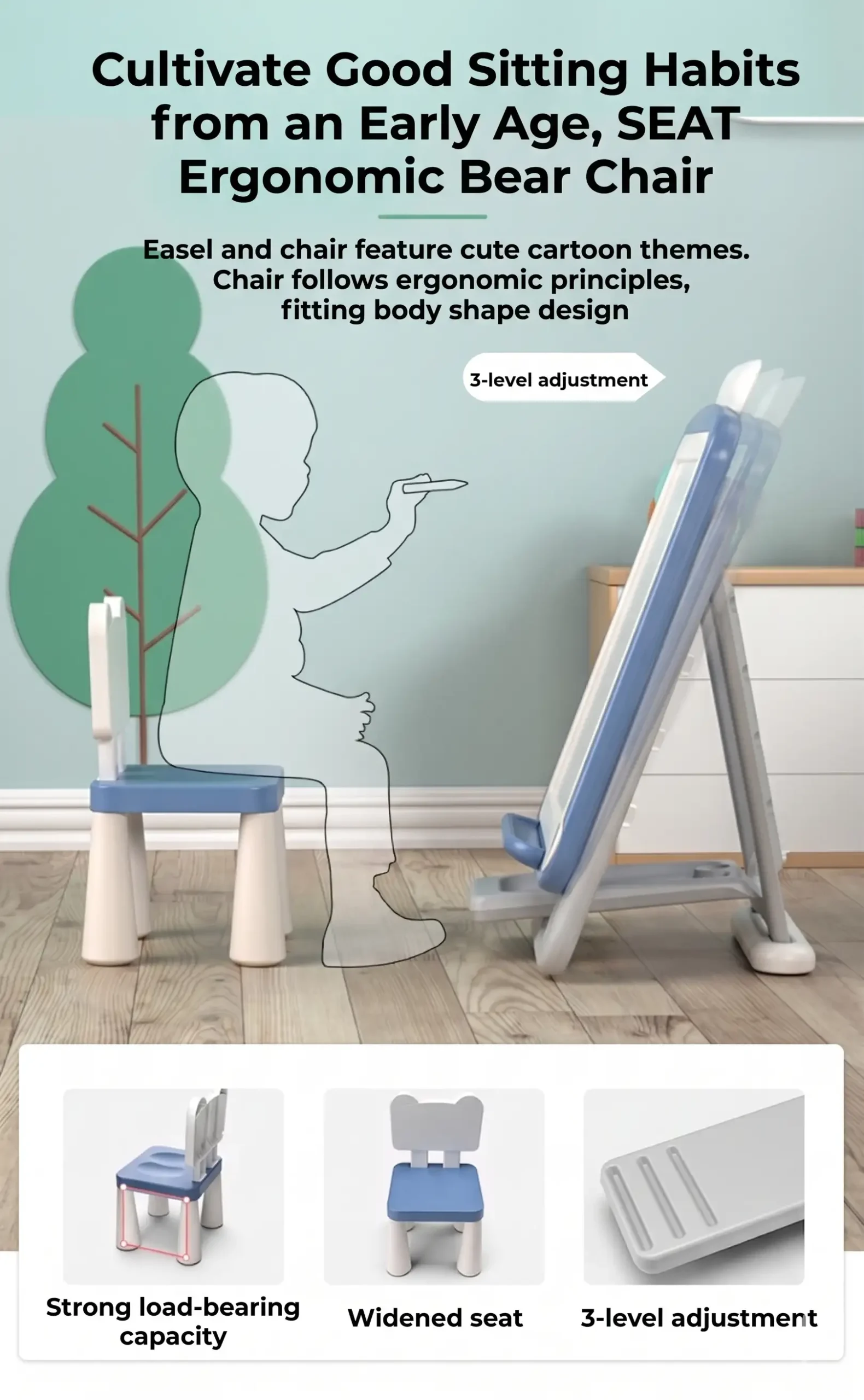 antler style folding easel — product detail page3