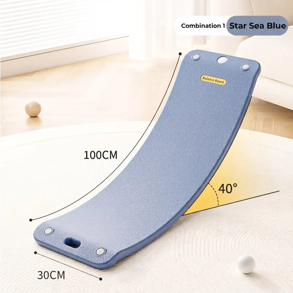 Smooth rounded edges and anti-collision design on children's safety wobble balance board.
