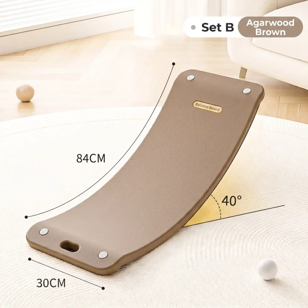 Smooth rounded edges and anti-collision design on children's safety maze wobble board.