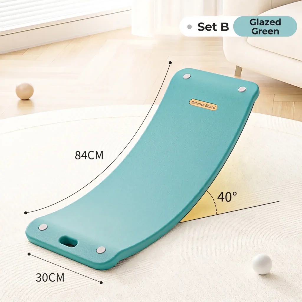 Inhekids premium minimalist kids maze balance board and wooden wobble board with ball track.