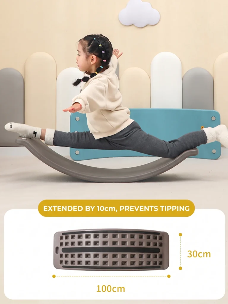 Premium non-slip felt protection layer on toddler balance board to protect floors and reduce noise.
