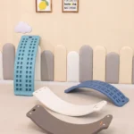 Multifunctional toddler wobble board for sensory integration training and active preschool play.