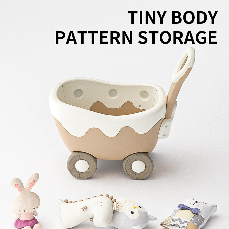 Heavy-duty plastic toy bin highlighting 3cm thick and smooth side walls to prevent toddler injuries and guarantee safe play.