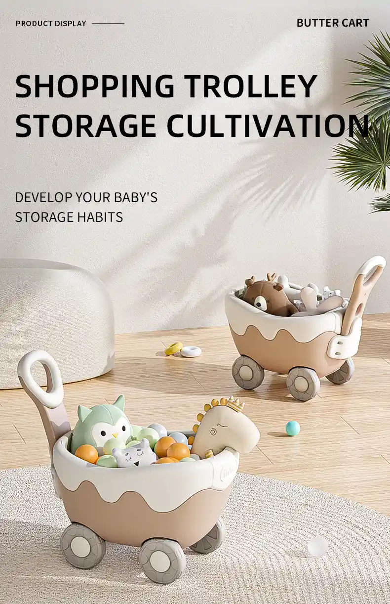 cream colored toy storage cart (5)