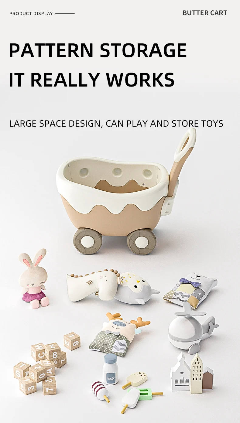 cream colored toy storage cart (6)