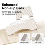Stable anti-tip side panel structure on toddler step stool for preschool and daycare centers.