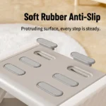 Premium non-slip geometric surface on children's safety step stool manufactured by Inhekids.