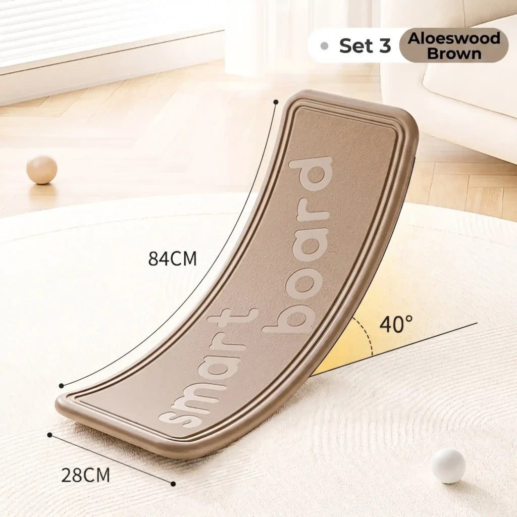 Heavy-duty structural thickness and premium wood layers of children's wobble balance board from China factory.