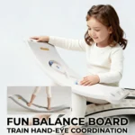 Heavy-duty blow-molded plastic structural thickness of children's wobble balance board from China factory.