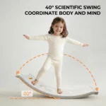 Premium non-slip texture and non-toxic blow-molded plastic finish on toddler balance board.