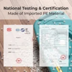 Authoritative national testing certifications for eco-friendly imported PE plastic used in Inhekids rocker boards.