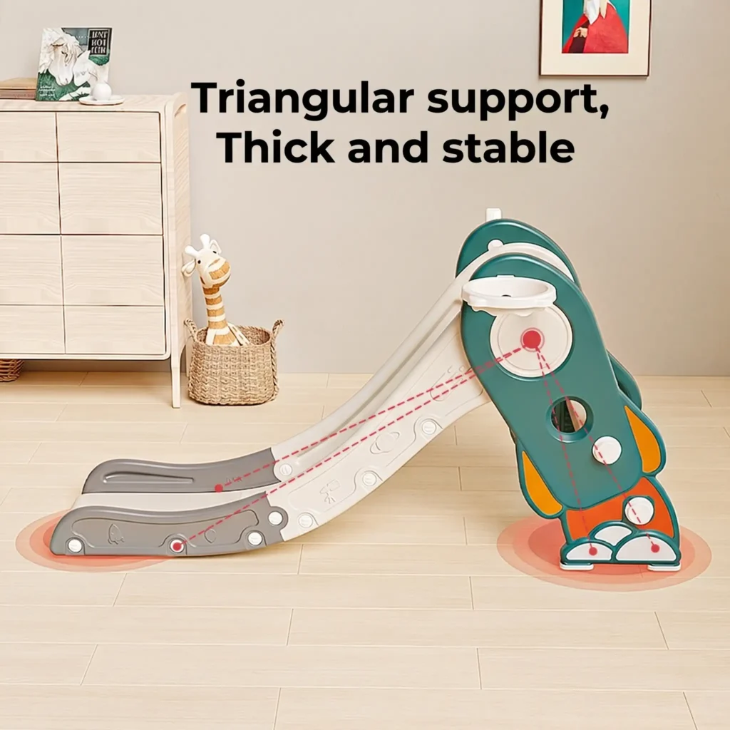 Authoritative test reports ensuring the use of environmentally friendly and non-toxic materials for wholesale baby slides.