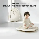 Stable dual triangle base structure preventing tip-overs on heavy-duty preschool scooter boards manufactured in China.