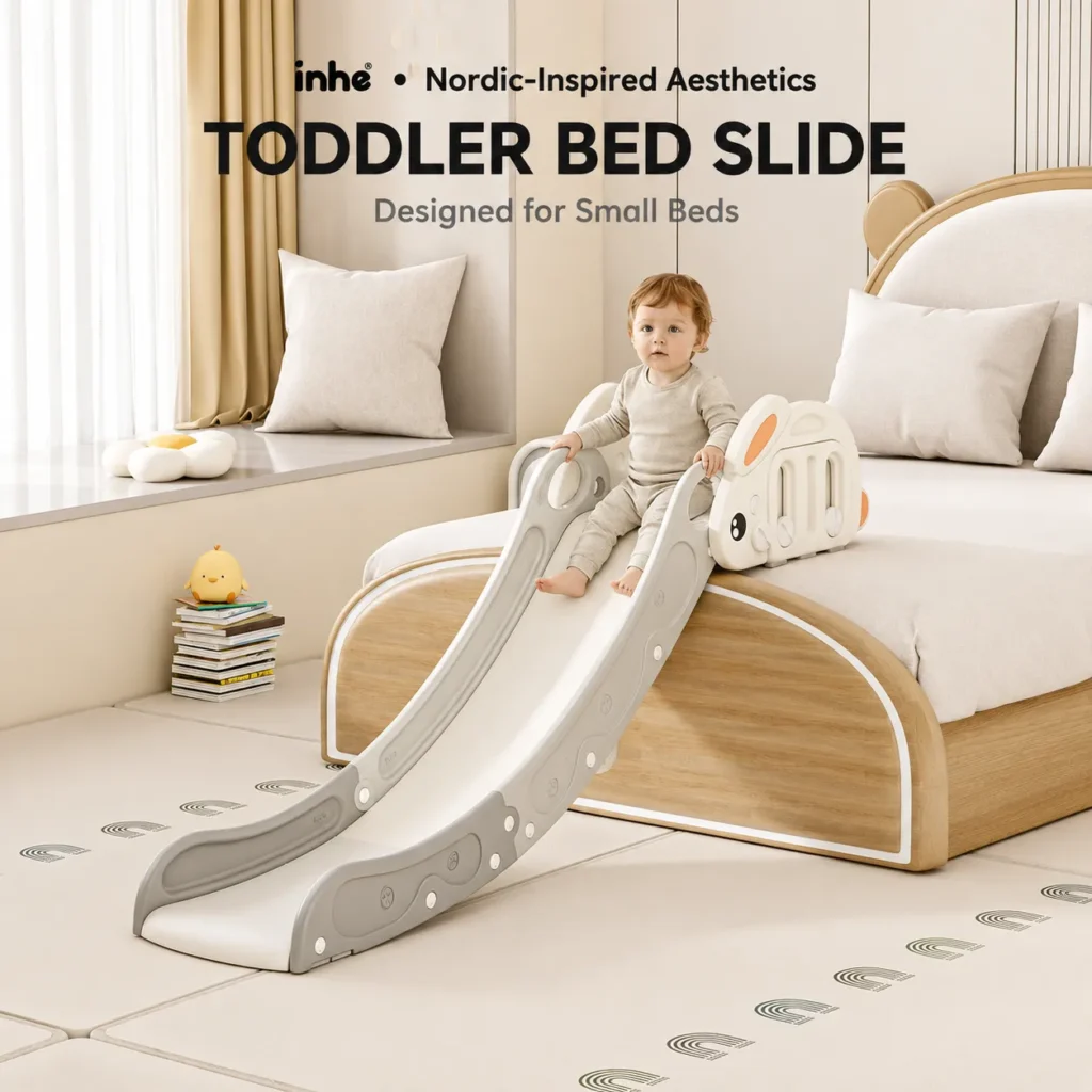 Safety-certified bunny theme adjustable slide, ideal for intensive commercial playroom environments.