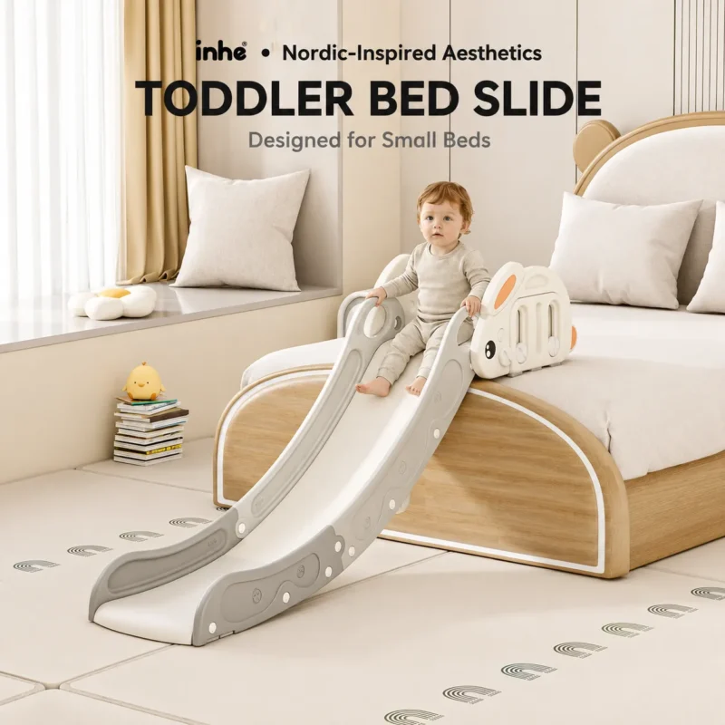 Safety-certified bunny theme adjustable slide, ideal for intensive commercial playroom environments.