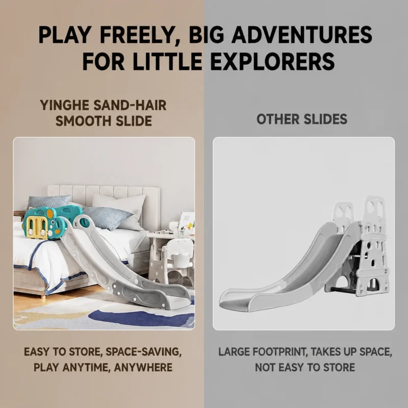 Wholesale commercial bunny-themed adjustable play slide, factory-direct equipment for kindergartens.