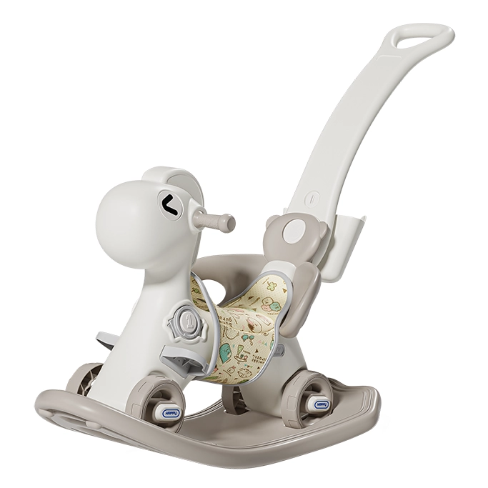 OEM ODM customized plastic rocking horses and multi-functional ride on toys for toddlers.