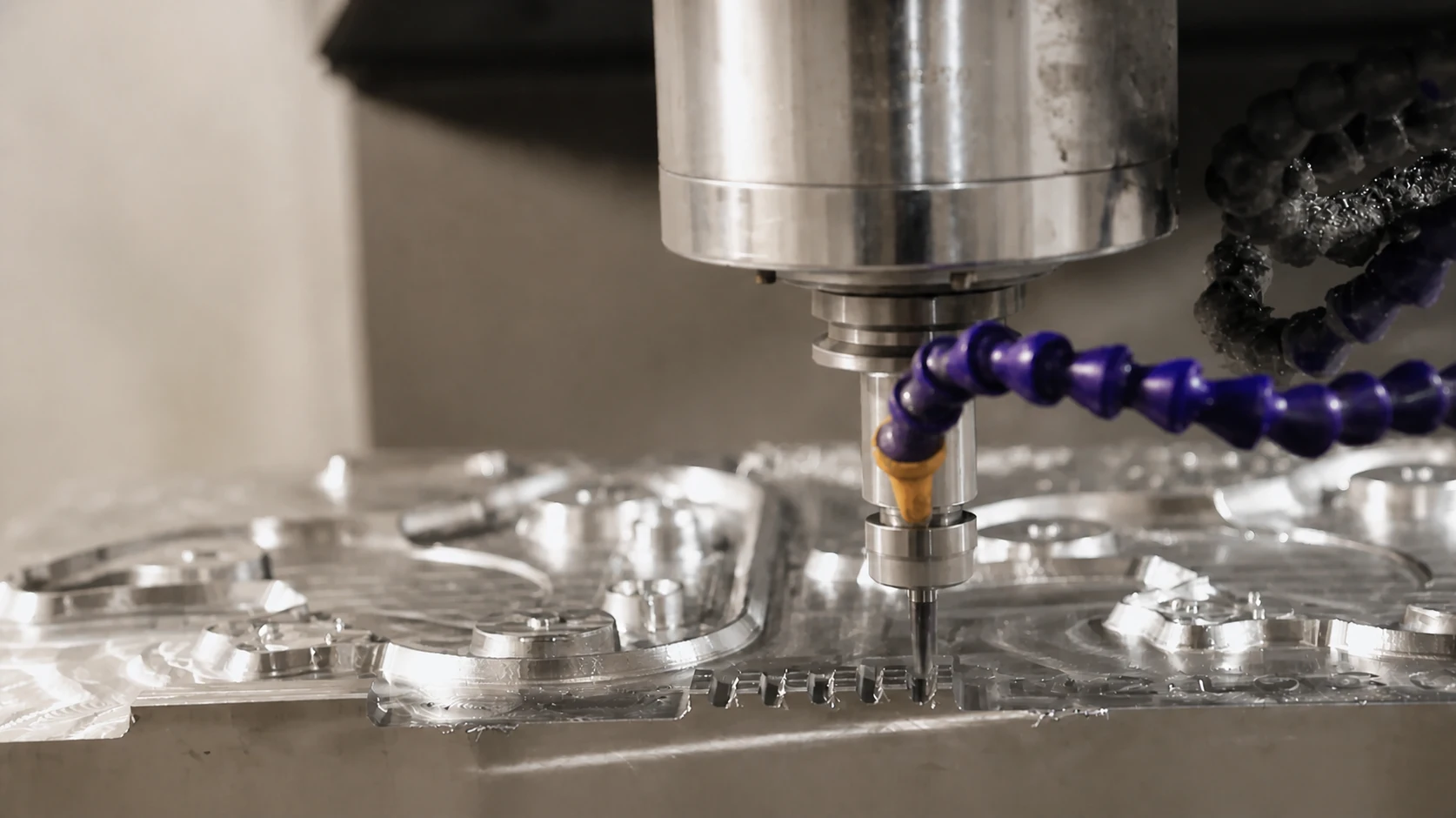 Precision CNC machining for high-quality plastic toy mold development at Inhe Kids factory.