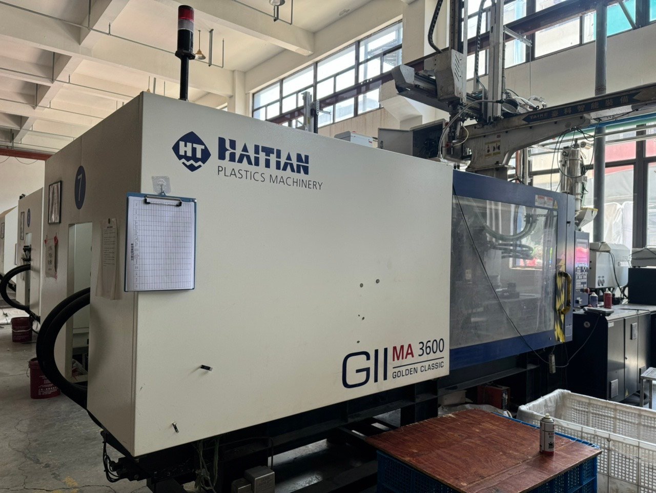 Haitian MA 3600 high precision plastic injection molding machine at Inhekids workshop station 7