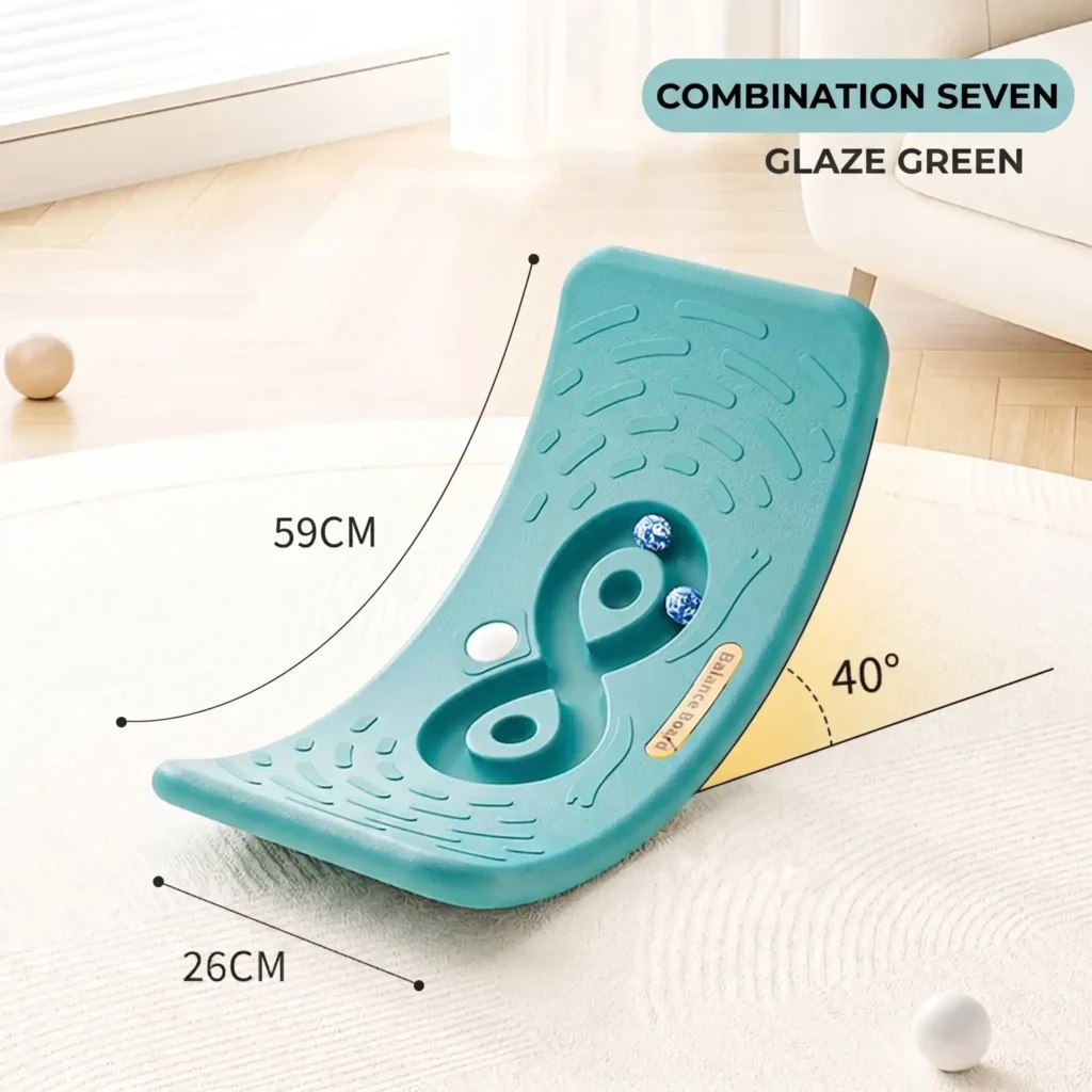 Heavy-duty glaze green plastic sensory board with ball track available for global wholesale and custom OEM manufacturing.