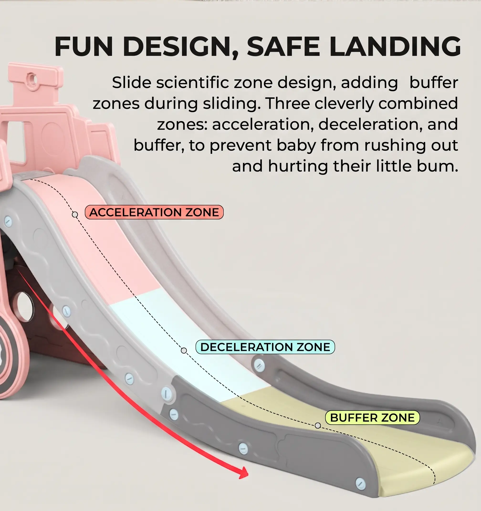 kids excavator slide playroom foldable 1