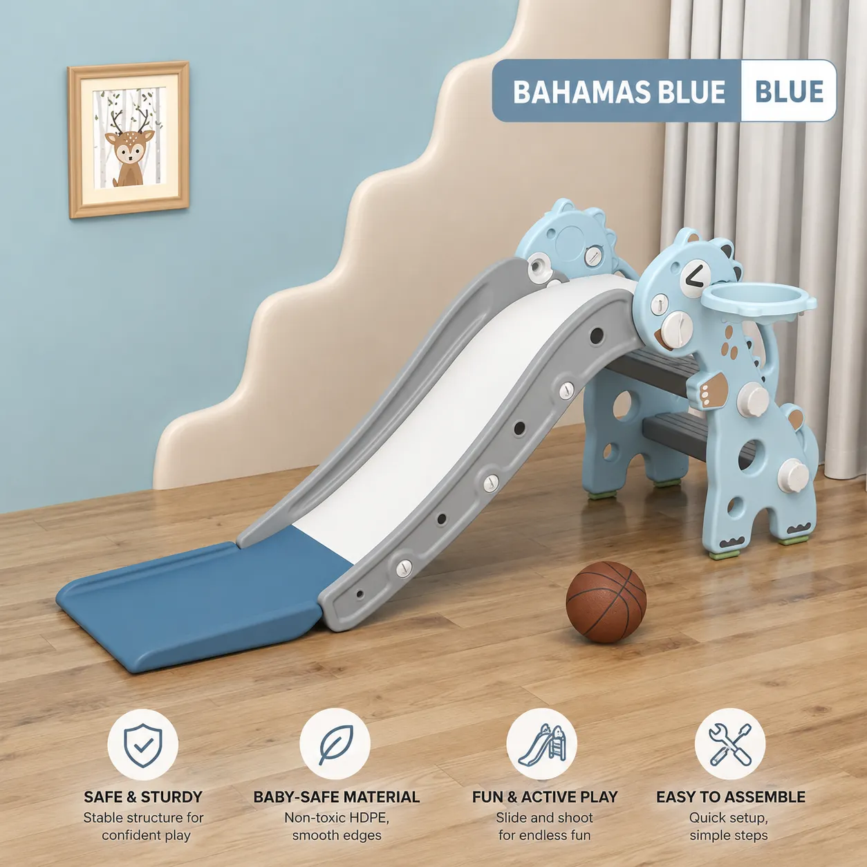 kids t rex themed indoor play smooth buffer zone slide 11