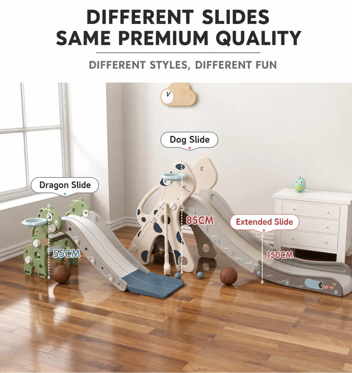 kids t rex themed indoor play smooth buffer zone slide 8
