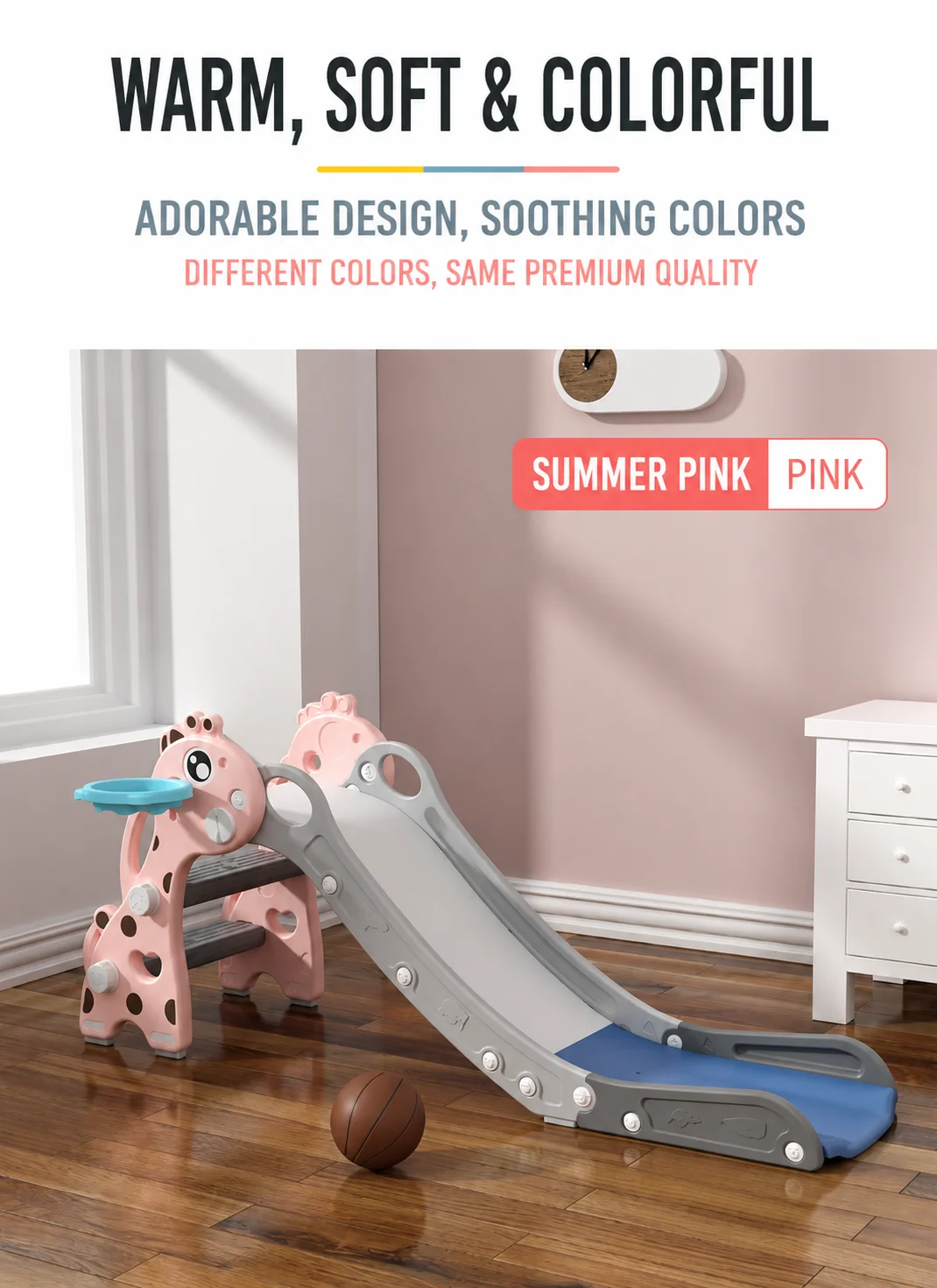 kids wholesale princess deer themed indoor play slide 13