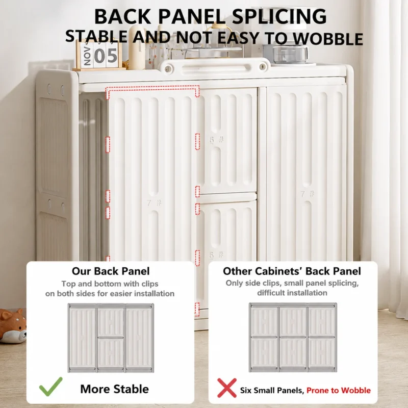 Stable children furniture wholesale verified by EN71 Test Report showcasing a secure back panel splicing design for heavy-load stability.
