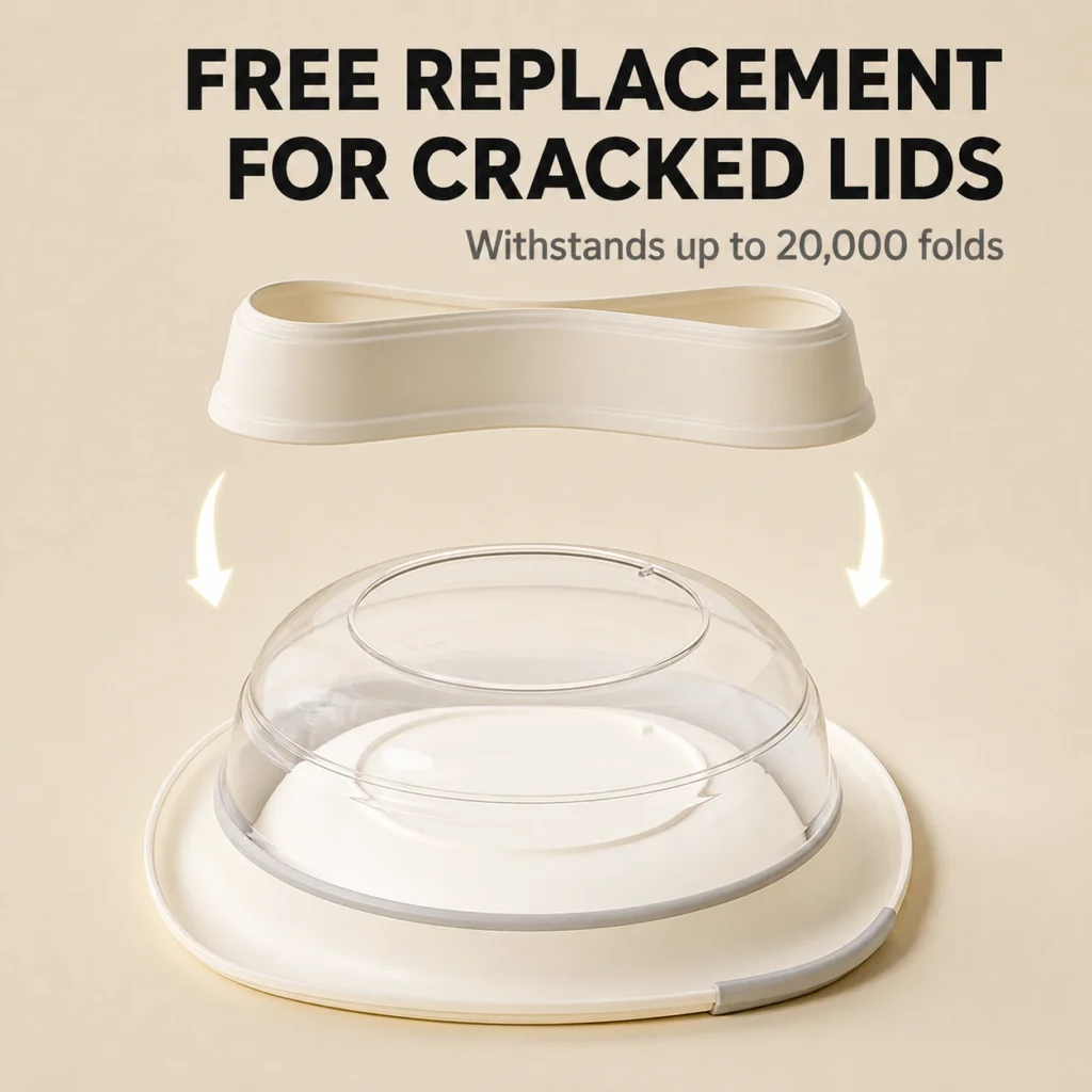 Durable collapsible travel basin with cracked lids replacement warranty, available for bulk order from China wholesale factory.