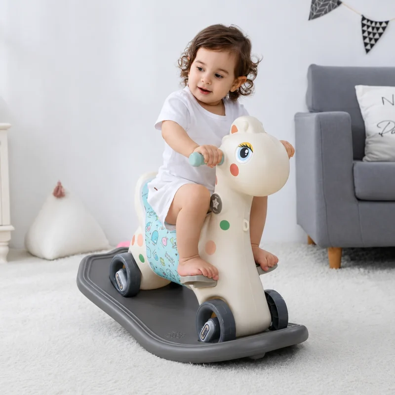Premium toddler ride-on toys compliant with CE Certificate guidelines featuring a cute giraffe animal theme design.