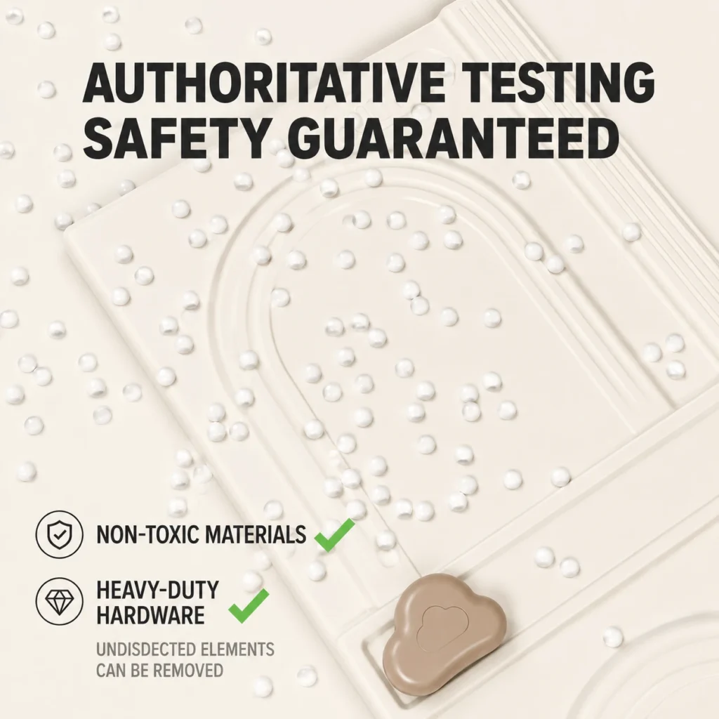 Custom eco-friendly kids wardrobe verified by ASTM+CCPIA Testing Report ensuring a non-toxic formaldehyde-free material.