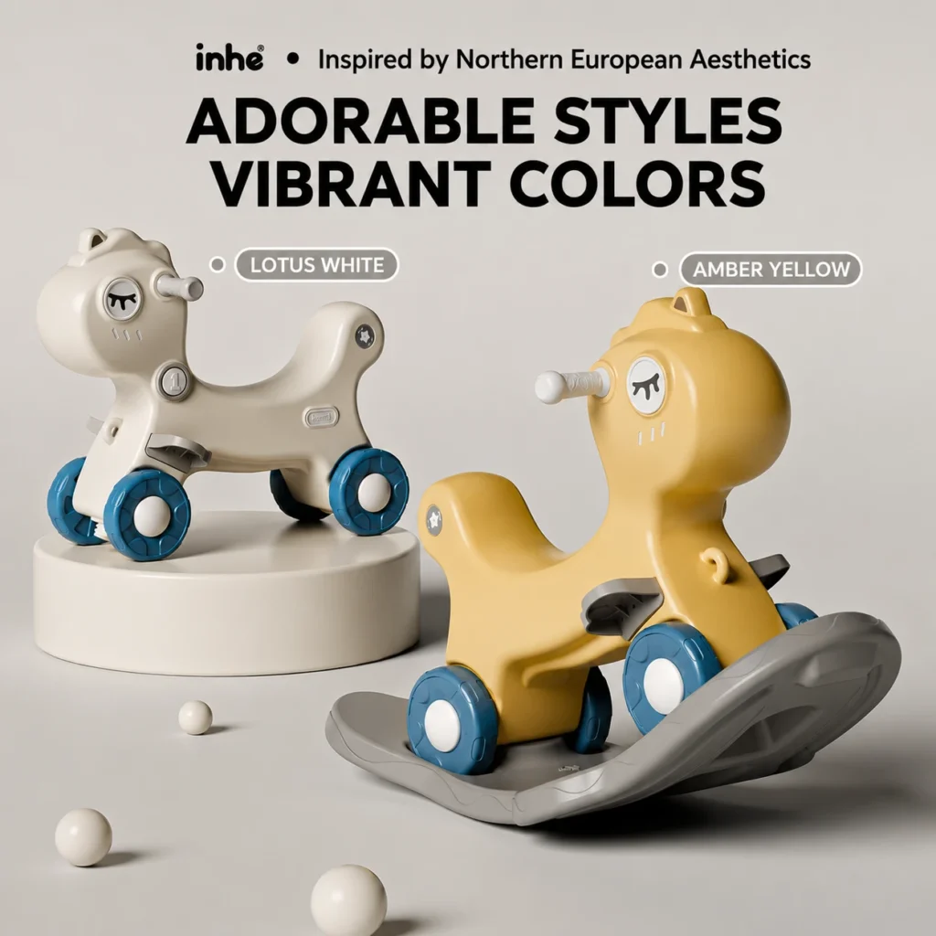 Eco-friendly modular kids rocker verified by EN71 Test Report requirements highlighting multiple modern color specifications.