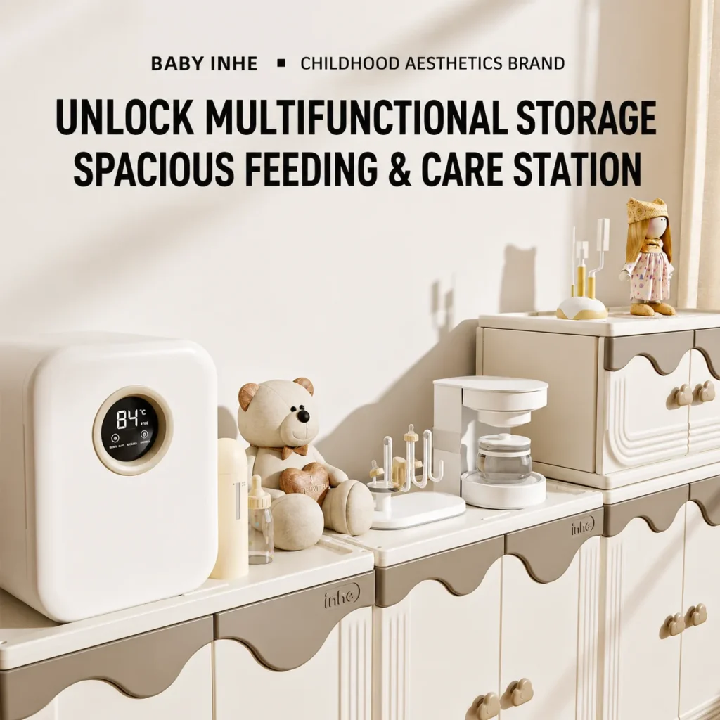Smartly divided toddler toy storage cabinets from China manufacturer showcasing an integrated modular platform for daycares.