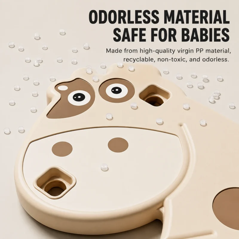 Custom eco-friendly kids storage racks with ASTM+CCPIA Testing Report ensuring a non-toxic Odorless virgin PP material.