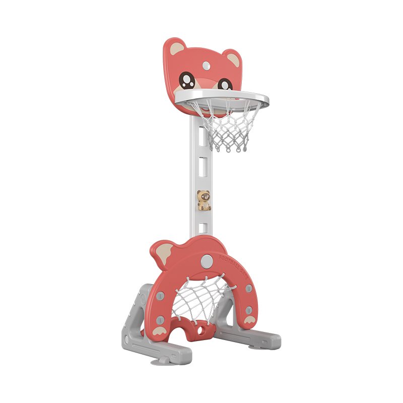 ASTM CE certified kids basketball hoop in cute cartoon fox design from OEM children sports equipment manufacturer Zhejiang factory.
