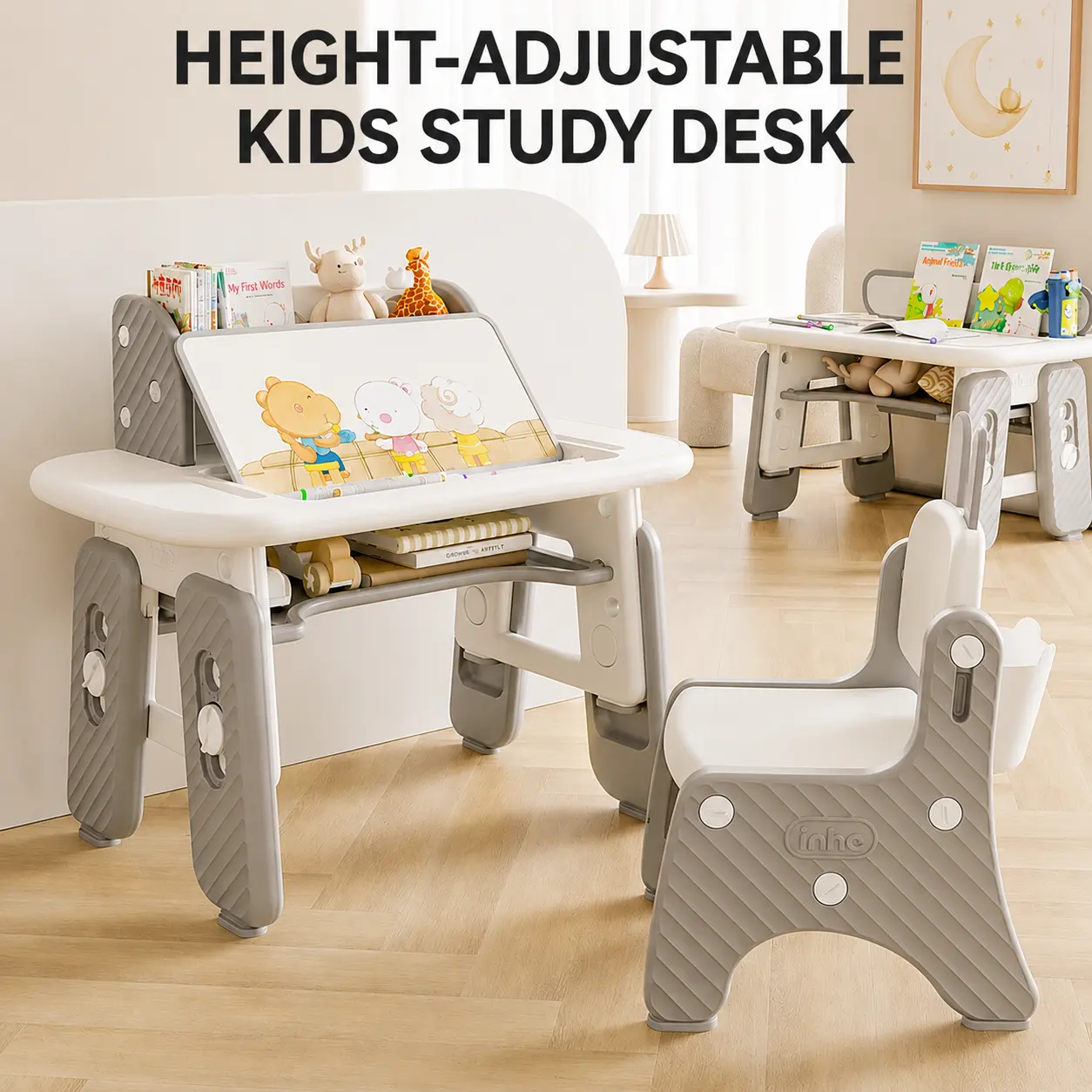 Premium preschool kids activity table compliant with EN71 Test Report requirements highlighting a stable heavy-duty framework.