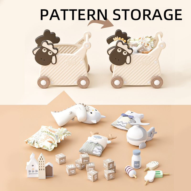 Smartly divided toddler toy storage cabinets featuring 360-degree smooth rounded edges and polished handrails to prevent injury.