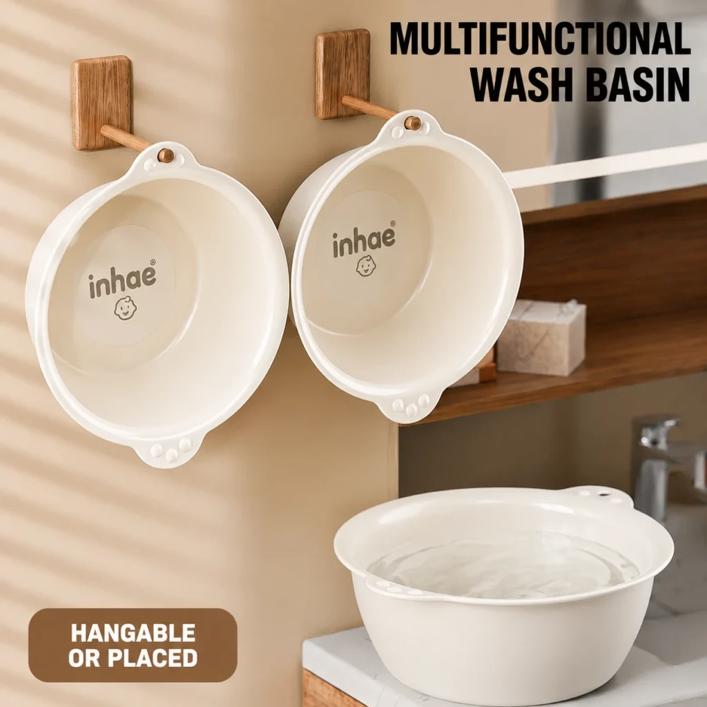 Multifunctional children washbasins that are hangable or placed, ideal for bulk children washbasins for daycare centers.