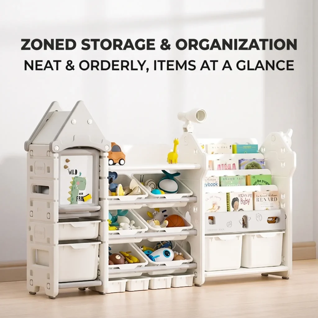 ISO9001 certified kids toy storage organizer featuring a premium 3-in-1 layout with heavy load bins and nursery toy cabinets.